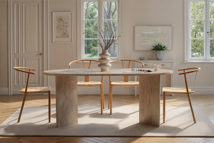 Nordure Sablin Mesa de Comedor Travertino